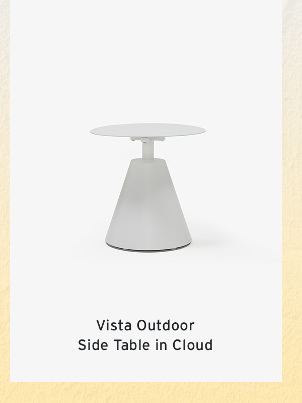 Vista Outdoor Side Table in Cloud