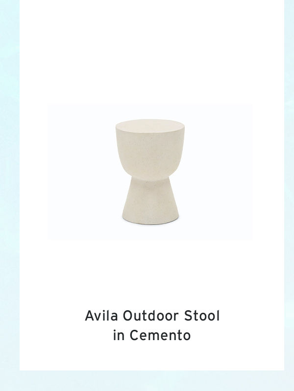 Avila Outdoor Stool  in Cemento