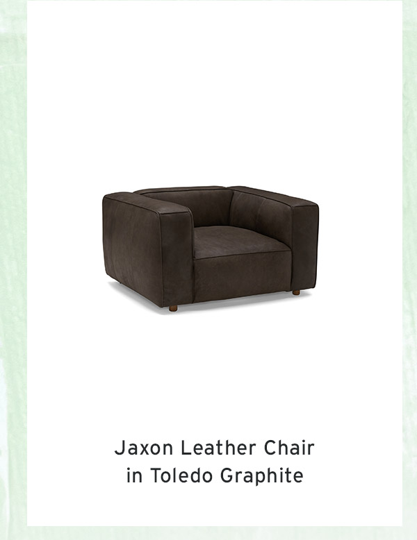 Jaxon Leather Chair in Toledo Graphite