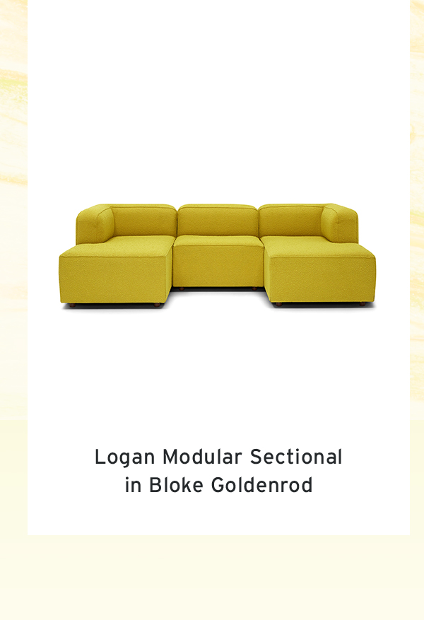 Logan Modular Sectional in Bloke Goldenrod