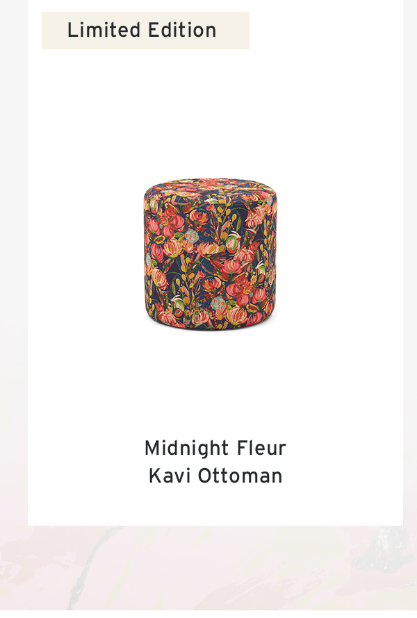 Limited Edition | Midnight Fleur	Kavi Ottoman