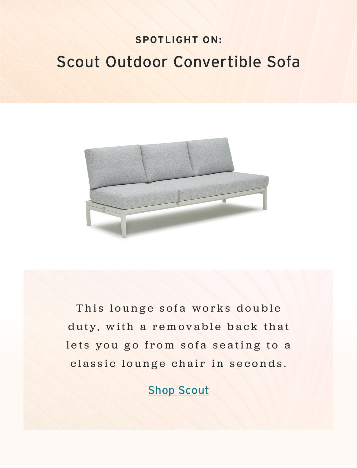 Scout Outdoor Convertible Sofa | Shop Scout