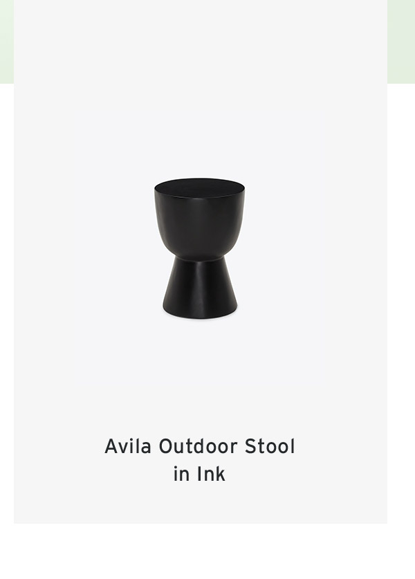 Avila Outdoor Stool in Ink