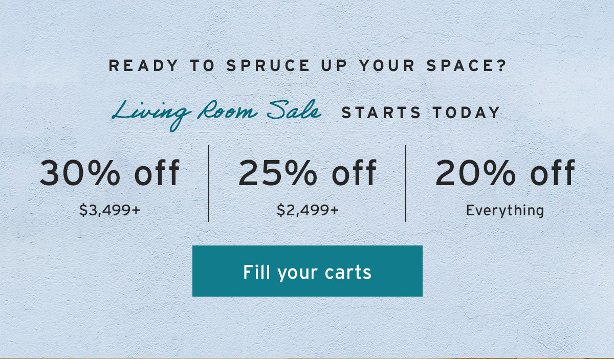 READY TO SPRUCE UP YOUR SPACE? | Living Room Sale STARTS TODAY | Fill your carts