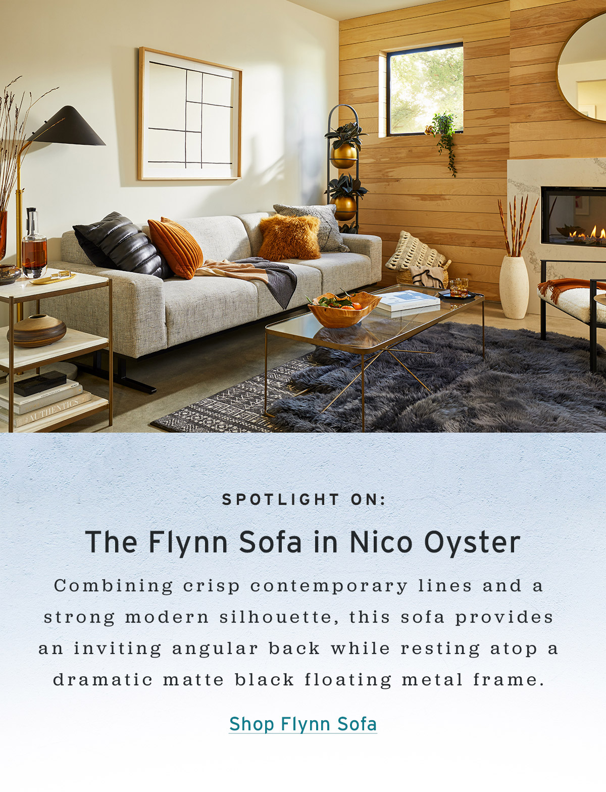 SPOTLIGHT ON: The Flynn Sofa in Nico Oyster | Shop Flynn Sofa