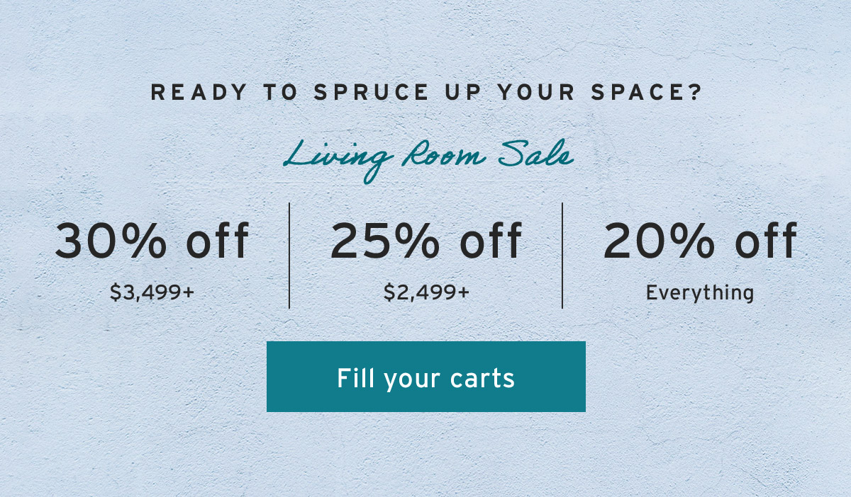 READY TO SPRUCE UP YOUR SPACE? | Living Room Sale | Fill your carts
