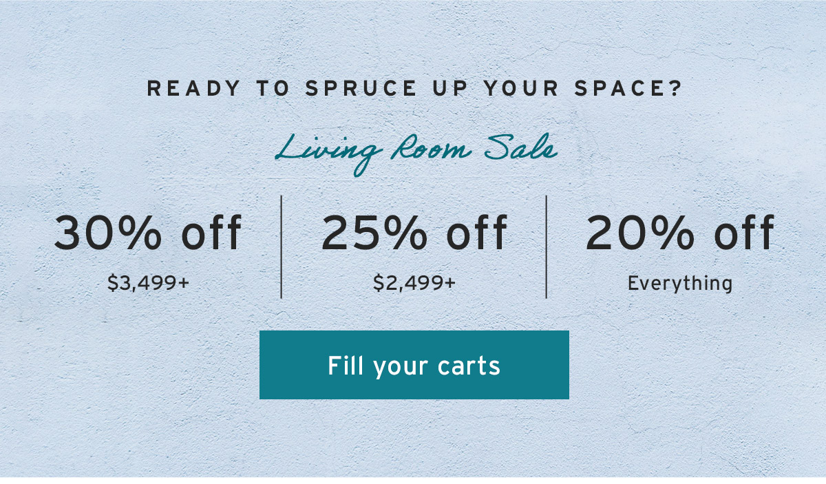 READY TO SPRUCE UP YOUR SPACE? | Living Room Sale | Fill your carts
