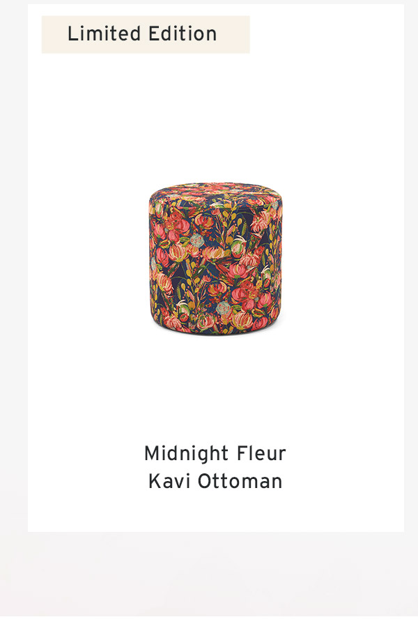 Midnight Fleur Kavi Ottoman