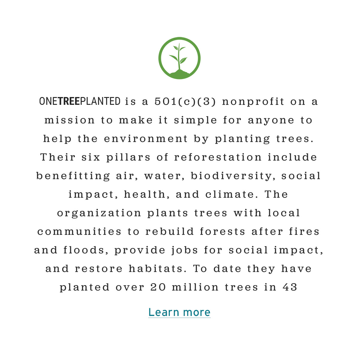 Learn more about OneTreePlanted