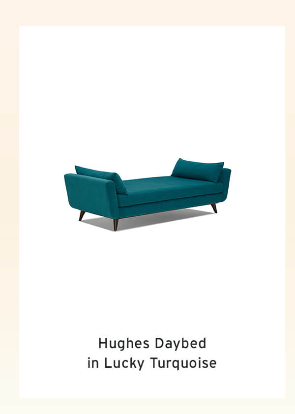 Hughes Daybed in Lucky Turquoise