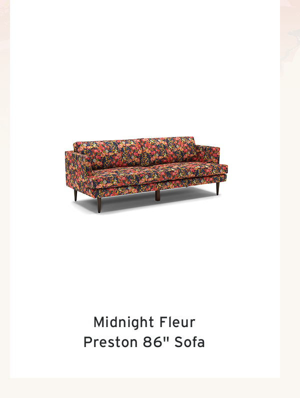 Midnight Fleur  Preston 86 Sofa