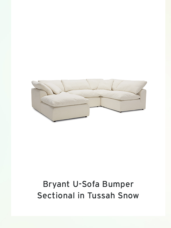Bryant U-Sofa Bumper  Sectional in Tussah Snow