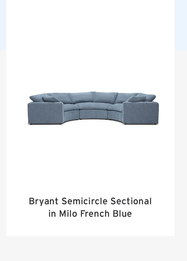 Bryant Semicircle Sectional in Milo French Blue