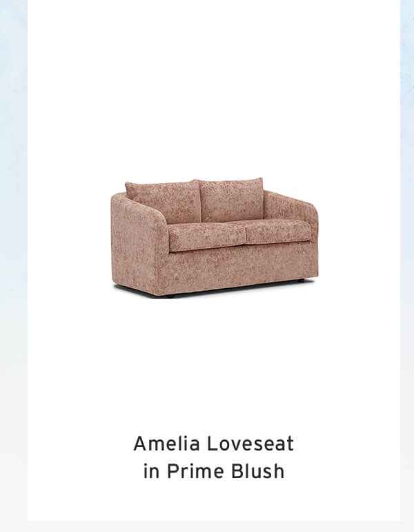 Amelia Loveseat in Prime Blush