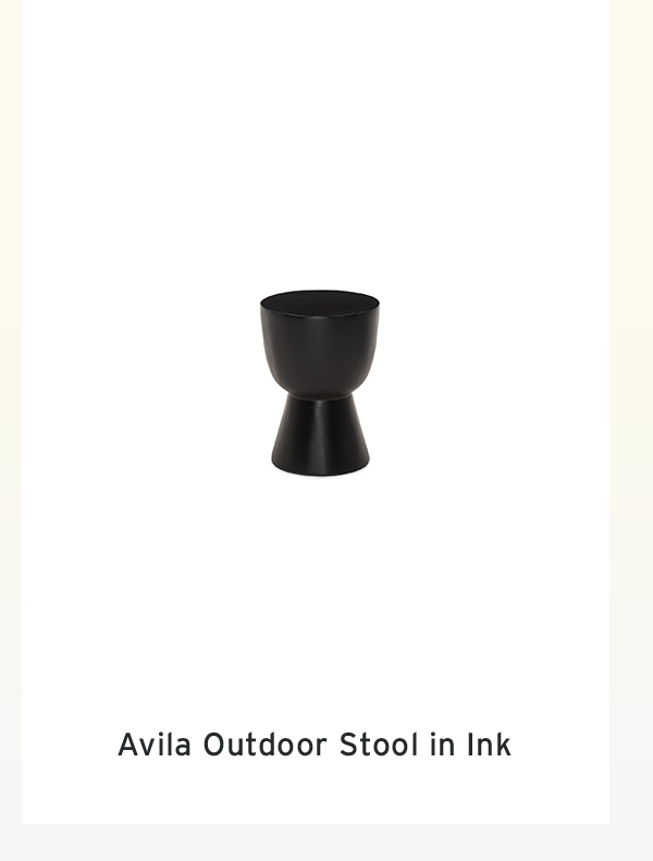 Avila Outdoor Stool in Ink